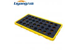 China HDPE PP 4 Drum Spill Containment Pallet 1300x1300 4 Ton Static Load supplier