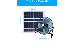 China DC Solar Cell Portable Rechargeable Desktop Fan 12H LED Lamp Solar supplier