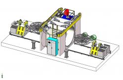 China 2.5m Oven Shuttle Rotational Moulding Machine For Water Tank supplier