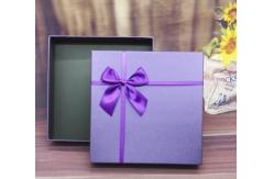 China Custom CDR Lid Bottom Box With Ribbon Closure CMYK Printed supplier