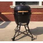Ceramic 22 Inch Kamado Grill Black Glazed For Standing Grills Steaks for sale