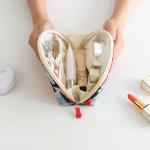 Shell Shape Polyester Cosmetic Bag With Zipper