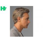 Heat Resistant Synthetic Hair Man Hair Wigs with Natural Hairline Mixed Color for sale