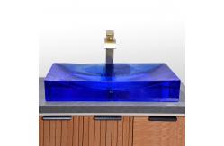 China Tap Hole Free Glass Vessel Basins With Glazed Material CUPC Certificate supplier