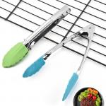 LFGB Stainless Steel Food Clip Kitchen Multifunctional BBQ Bake Bread Steak Clip for sale