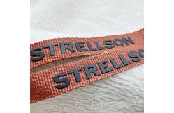 China Woven Label Tape Elastic Band With Printed Silicone Logo supplier