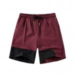 Men Loose Quick Drying Cropped Beach Pants Casual Solid Color Splicing for sale