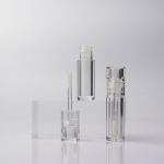 Full Transparent Solid Lip Glaze Tube Empty Lip Gloss Container Cylinder Empty Lip Gloss Tubes for sale