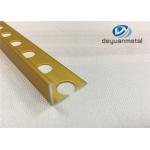 Bright Gold  Aluminium Floor Trim Profiles L Shape With Hole Punched for sale