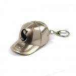 Customized Single Metal Color Cap Logo Design For Round Keyring Loop Round Shape for sale