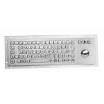 Ruggedized Waterproof Panel Mount Keyboard With Trackball , 38mm Optical for sale