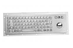 China Ruggedized Waterproof Panel Mount Keyboard With Trackball , 38mm Optical supplier