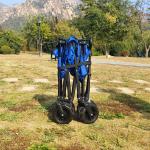 Heavy Duty Camping Wagon Cart Adjustable Handle Folding Hand Trolleys With PU Wheels