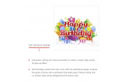 China OEM 3D Pop Up Greeting Card ODM for 18th Birthday Invitation supplier