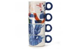 China 7oz Custom Pattern Mugs Ceramic Coffee Mug Cute Mini Cup Stacking Ceramic Mugs supplier