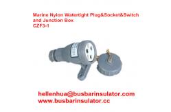 China 3 pin junction box CZF2-3 waterproof marine socket and switch supplier