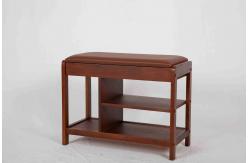 China Lightweight 3 Shelves Entryway Bench With Shoe Storage / Hidden Drawer supplier