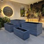 Large Rectangle Fiberglass Planter Box For Outdoor Garden Flower Plant for sale