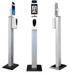 Gate Access Android LCD Advertising Screen Infrared Temperature Dection With Auto 1300ml Soap Sanitizer Dispenser for sale