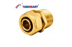 China 12mm Compression Pex Fittings Chrome Plated Compression Brass Fitting supplier