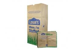 China Double Thickened Sewn Open Mouth Multiwall Paper Bags Yard Trash Leaf Packing supplier