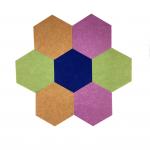12 Pack Self-adhesive Hexagon Polyester Fiber Sound-Absorbing Panel  Pet Felt Sound Proof Wall Panels Acoustic Panels for sale