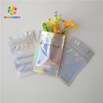 Holographic Cosmetic Packaging Bag 100 - 160 Micron Thickness Environment Friendly for sale