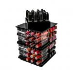 84 Holder Spinning Lipstick Tower , Rotating Acrylic Lipstick Display Stand for sale