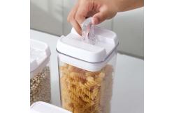 China Airtight 7 Pieces Plastic Cereal Containers With Easy Lock Lids Transparent supplier