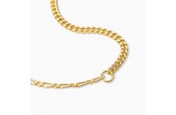China 18K Gold Plated Double Chain Necklace for Girls' Fashion Accessory Collection supplier