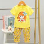 Children Short Sleeve And Shorts Pajama Set Cartoon Bixin Girls Printed Pj Set for sale