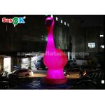 Pink Inflatable Cartoon Characters , 10m High Giant Inflatable Flamingo for sale