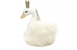 China CPSIA Stuffed Swan Princess Flash Key Chain For Girls supplier