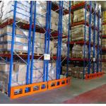 Four Pallets Heavy Duty Storage Racks / Metal Warehouse Shelving For Tobacco Industry for sale