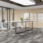 Electric Height Adjustable Office Table Wood Standing Desk With Drawers