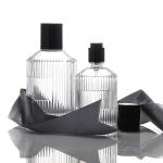 Cylinder Transparent Perfume Bottle OEM 50Ml Glass Perfume Bottle With Gift Box Pump Sprayer for sale