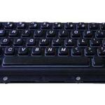 Custom Dust-Proof Black Metal Keyboard 63 Keys With Panel Mount