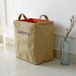 Waterproof Jute Foldable Laundry Basket Dirty Clothes Basket For Packing for sale