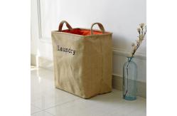 China Jute Wicker Foldable Laundry Basket Stackable Dirty Clothes Hamper supplier