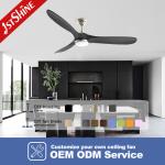 220v Modern Wood Ceiling Fan With Light Chandelier For Bedroom