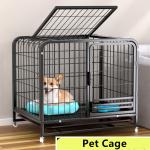 Pet Dog Cage Small Medium-Sized Dog Crate In Bedroom Foldable Portable Indoor Household With Toilet Teddy Dog Cage Bold for sale