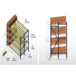 800 KG - 4000 KG Per Layer Gravity Pallet Racking System With Steel Roller Type for sale