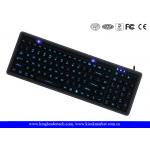 IP68 Washable Black Super Slim Silicone Keyboard USB Interface Long Life
