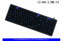 China IP68 Washable Black Super Slim Silicone Keyboard USB Interface Long Life supplier