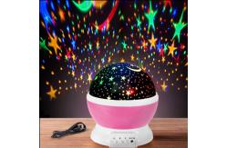China 360 Degree Auto Rotating LED Projector Night Light 3xAAA battery supplier