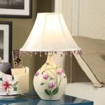 White Purple Elegant Nightstand Table Lamps With Power Switch Lightweight