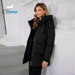 Windproof Soft Bio-down Jacket With Polyester Lining Classic Woman Coat