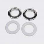 Silver White 5mm Thickness Mesh Drapery Rod Rings for sale
