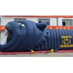 10m long white Sport event Inflatable Football Helmet  Entrance Tunnel with logo for sale