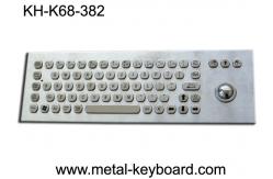China 67 Keys Ruggedized Keyboard / Metal Computer Keyboard with Laser Trackball supplier